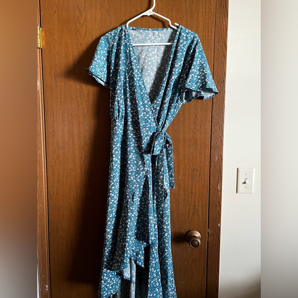 Floral wrap dress